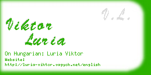 viktor luria business card